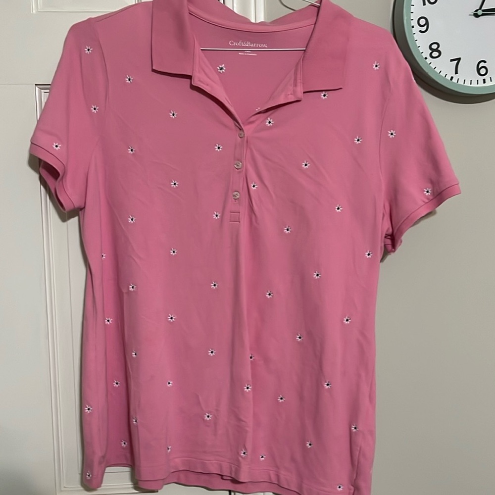 Pink polo shirt